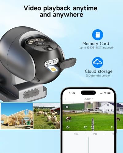 NUASI 4G LTE Security Camera Outdoor Wireless, 2K No WiFi CCTV Solar Security Camera With SIM Card, 360° PTZ, Colour Night Vision, PIR Motion Detection, 2 Way Talk, IP66 - Image 6