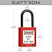 Red Lockout Tagout Safety Padlock Kit 5-Pack, Nylon OSHA-Compliant Loto Locks with 2 Keys Per Lock& Warning Labels for Industrial Maintenance, Electrical/Mechanical Equipment (Keyed Differently)