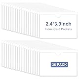 Etikettenhalter Selbstklebend 36 Stück Beschriftungsfenster Wasserfest Visitenkartenhüllen Kleben...
