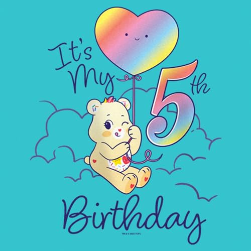 Girl's Care Bears Sweet Celebrations Bear It's My 5th Birthday T-Shirt2