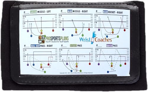 Football Play Wristbands - Youth Quarterback Gear - Wristband Playbook - Softball Wristbands for...