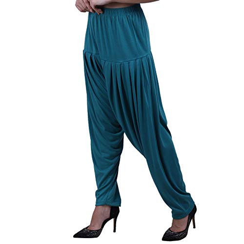 casuals women's viscose patiala/patiyala pants (Peacock Blue; X-Large)-picture-17
