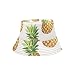 Produktbild Goldgelb Sommer Cool Ananas Ochsenauge Neue Sommer Unisex Baumwolle Mode Angeln Sonne Eimer Hüte für Kinder Jugendliche Frauen und Männer mit Anpassen Top Packable Fisherman Cap für Outdoor-Reisen