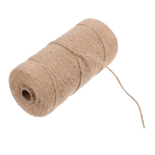 Mikikit 1 Roll Natural Jute Twine String for Crafts and Gardening Durable Packing Material for Present Wrapping Art Decoration and Creative DIY Projects