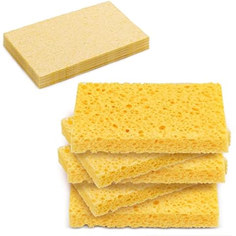 10 Pack Washing up Sponge Kitchen - 100% Biodegradable Natural Cellulose Sponges, Non Scratch Pop up Sponges for Dish Countertops Sinks Floors & Showers Tile Sinks Glass Cleaning (Beige, No Fade) Cover