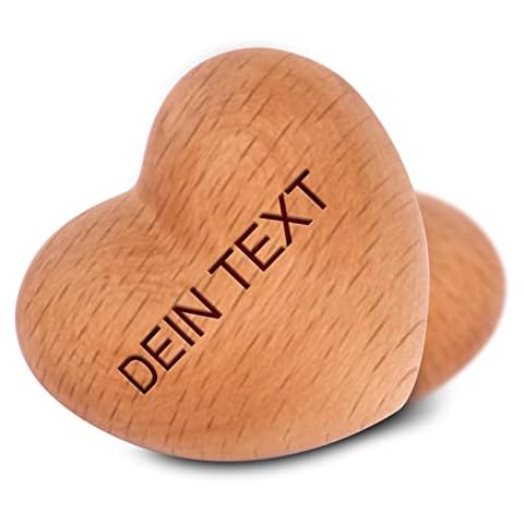 CGFN Personalised Wooden Heart, Wooden Heart with Text, Gifts for Women, Men or Children, Wedding Gifts Cover