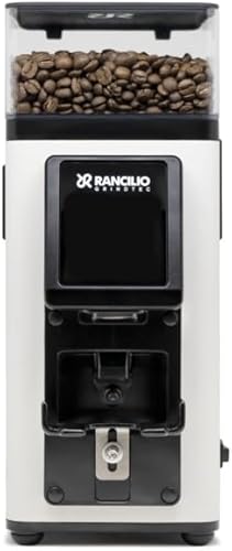 Rancilio Stile SD - Molinillo de espresso semiautomático bajo demanda, rebaba plana de acero de 2.283 in, 10.58 oz (blanco)