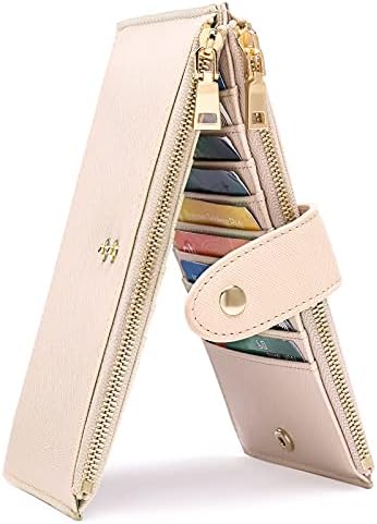 GOIACII Ladies Purse, Women's Wallet RFID Blocking Long Purse Women Credit Card Holder Zipper Coin Purse Phone Handbag