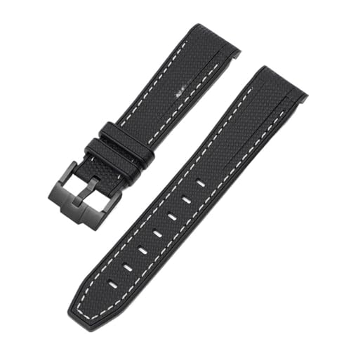 [SLFJEYTX] 1�{ �u���b�N �O���[�� 20mm 22mm �����Y �_�C�r���O �J�[�u�G���h �E�H�b�`�o���h X Swatch MoonSwatch�p�X�g���b�v(White line02,22mm)