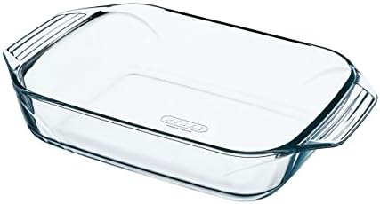 Pyrex Optimum Glass Rectangular Roaster High Resistance Easy Grip 27x17 cm, 1