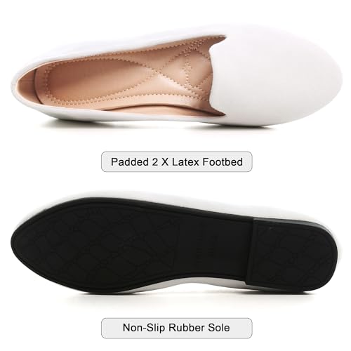 Image of Dear Time Women's Casual Loafers Flats Comfortable Round Toe Dress Shoes Slip On Ballet Flats for Women Work Office Shoes