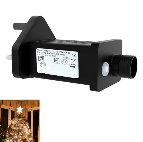 24V Transformer Plug, LED Transformer Power Supply Adapter with 8 Modes & 6 Hour Timer, IP20 for Fairy Lights Power Supply, Christmas Lights, Net Lights, Icicle Lights