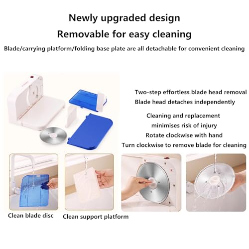 Electric Slicing Machine for Deli Meat, Bread and Cheese Meat Slicers with Removable Ø190 Mm Stainless Steel Cutter 0-15 Mm Adjustable Thickness Suitable for Home and Commercial Use - Image 8