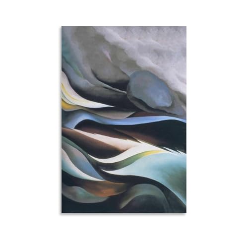 Vue du lac par Georgia O'Keeffe impression sur toile 40 x 60 cm pour salon zen