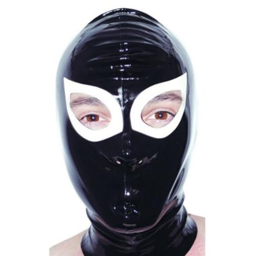 Máscara de látex natural tipo capucha para cosplay BDSM y fiestas club