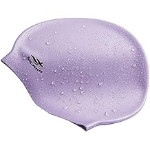Swim Cap Women Adult,3 Pack Waterproof Silicone Swimming Caps for Men,High Elasticity Comfortable Swimming Cap for Kids 6-14,Perfect for Pool,Beach,Lap Swimming