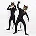 Produktbild albright Cat Noir Kostüm Set, Kinder Cartoon Jumpsuit für Halloween Karneval Weihnachten Cosplay Fasching Party 134/140