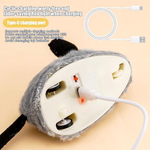 Jouet automatique chat souris peluche interactive télécommandée contre l'ennui