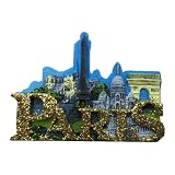 The Eiffel Tower Triumphal Arch Sacred Heart Cathedral, Paris Landmark Souvenir Resin 3D Fridge Magnet Tourist Gift