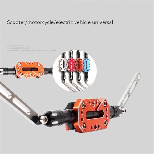 Manillar de motocicleta universal de 22 mm barra transversal naranja de aluminio 6