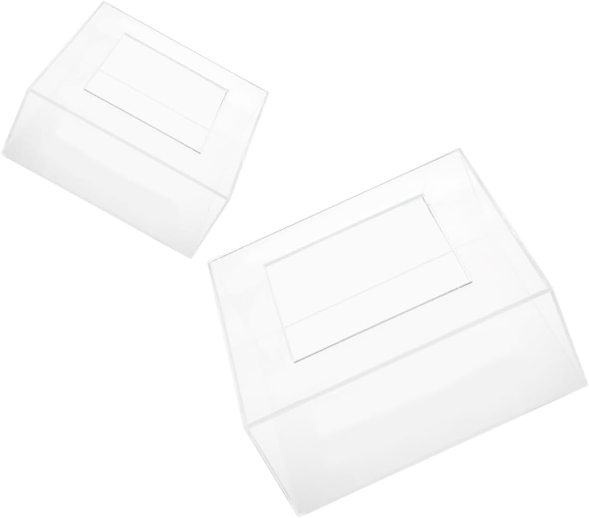 IMIKEYA 2 Pack Acrylic Cake Display Stands Fillable Cake Boxes Tiered Risers for Parties Celebrations