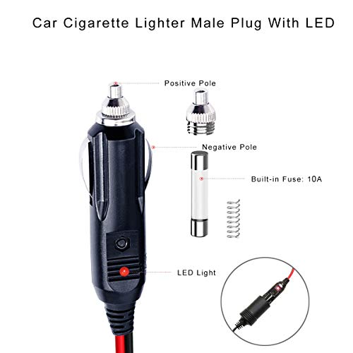 4.5Ft Battery Charger Cable Car Alligator Clips Cigarette Lighter Male Plug Adapter Kit Trickle Charger Socket Auto Sae 2Pin Charging Alligator Clamp Batteries Chargers Solar Panels Extension Cable #TOP3