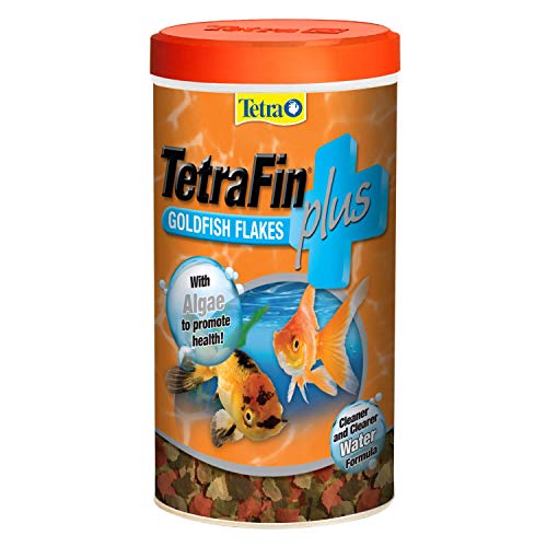 TetraFin Plus Goldfish Flakes 1 Ounce, Balanced Diet, With Algae To Promote Health, 1.00-Ounce, 185 ml (77245)