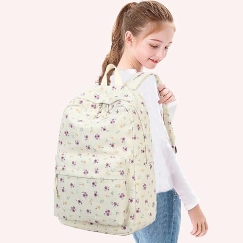Bluboon School Backpack for Teen Girls Bookbags Elementary High School Corduroy Laptop Bags Women Travel Daypacks