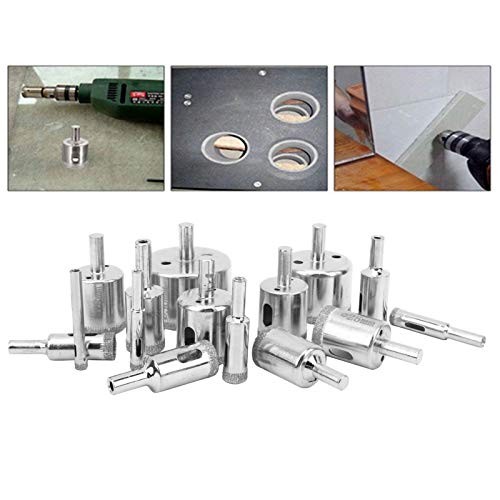 Set de brocas diamantadas para vidrio y cerámica 15 piezas miniatura 3