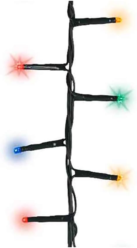 Lumineo 500 LED Multi-Colored Christmas Compact Lights Set, Green Wire 36 Feet