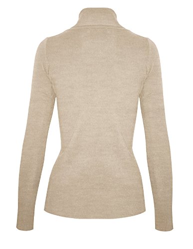 Image of Cielo Womens Solid Basic Stretch Turtleneck Pullover Knit Sweater