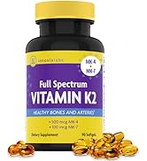 InnovixLabs Full Spectrum Vitamin K2 - 90 Softgels with 600 mcg of Trans Form MK7 and MK4 - Suppo...