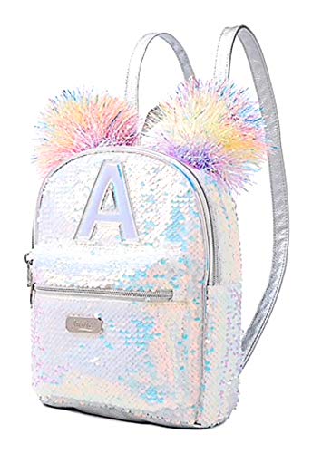 shimmer unicorn initial backpack