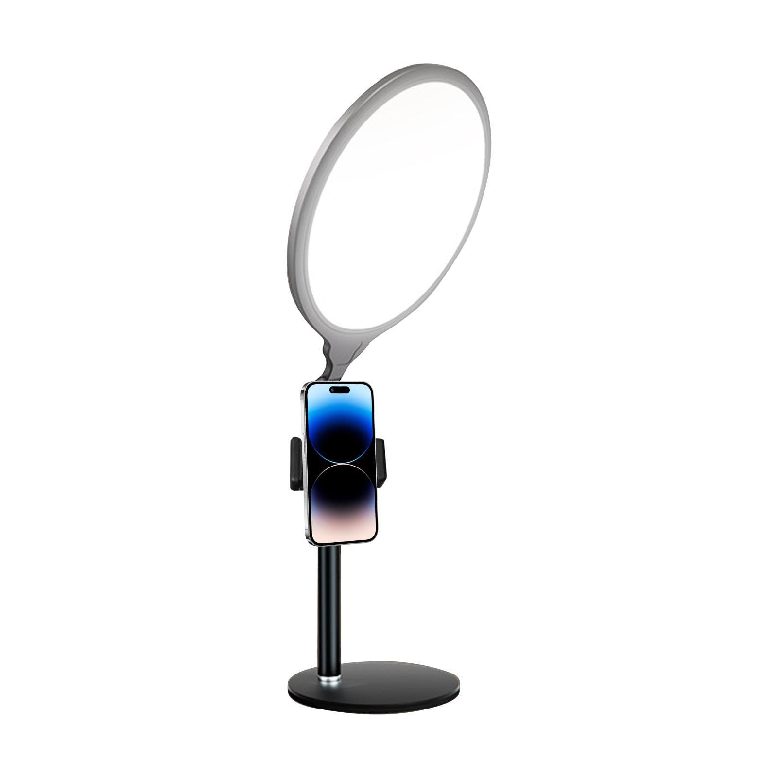 Luce ad Anello con Supporto Regolabile a Schermo Intero con Supporto
