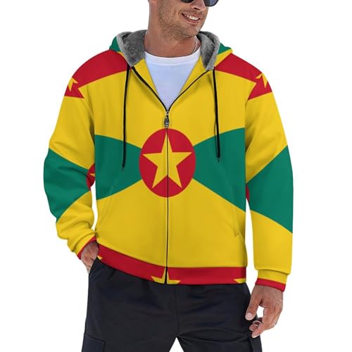 Veste polaire homme contre le froid intense avec poches profondes et capuche zippée