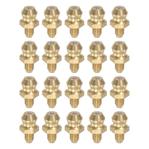 Image of uxcell Brass Straight Grease Fitting M4 x 0.7mm Thread Hydraulic Grease Fitting Accessories, 20Pcs
