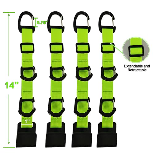 Image of Car Headrest Hooks, Backseat Storage Organizer Hangers, Universal Vehicle Seat Back Hooks, 4 Pack (brightgreen)