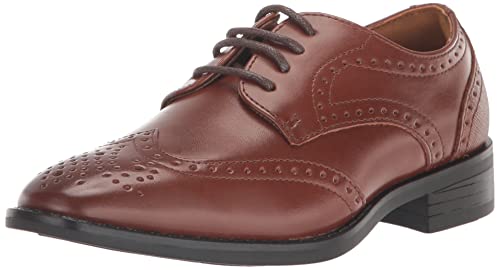 Stacy Adams Boy's Kaine Wingtip Oxford, Cognac, 4.5 Big Kid #TOP25