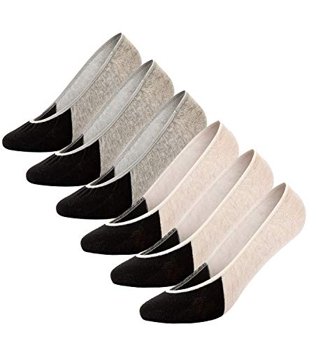 6 Pairs No Show Socks Women Invisible Non Slip Low Cut Boat Liner Socks