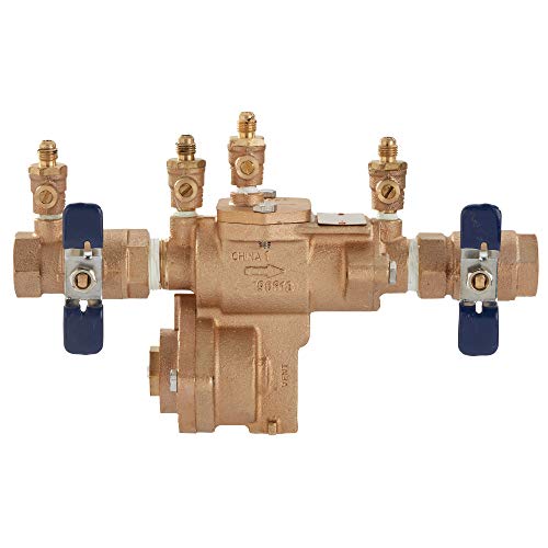Febco LF860 Series 3/4" Lead-Free Bronze Reduced Pressure Zone Backflow Preventer Assembly, Quarter Turn Shutoff, Small Diameter, Spring-Loaded Check Valves, Water Line and Irrigation System