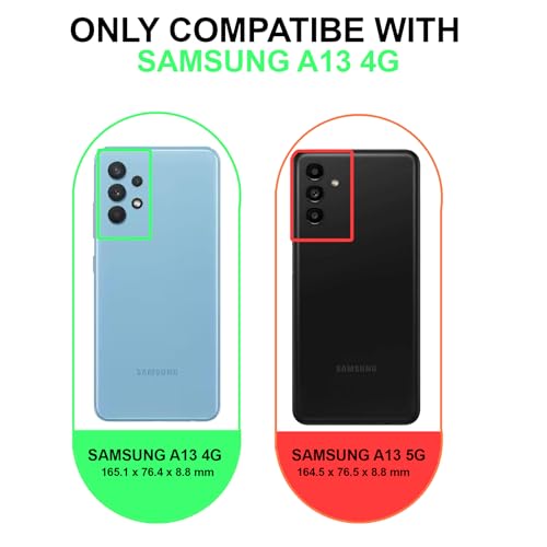 Image of A rtistque Frosted Translucent Back Cover Case for Samsung Galaxy A13 4G | Electroplated Chrome Ring | Raised Camera Edges for Protection | Smooth Sides TPU - Black