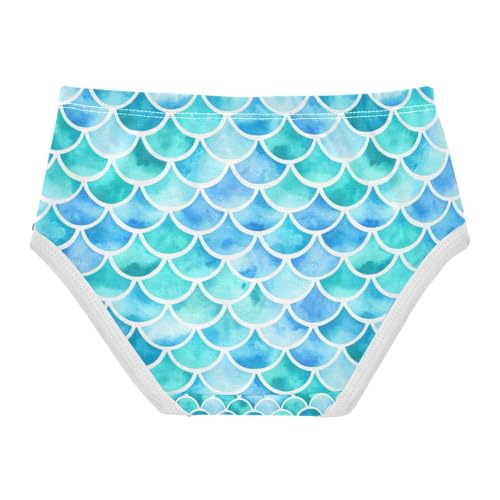 Blue Turquoise Mermaid Scales Toddler Girls's Underwear 2T 202c18982