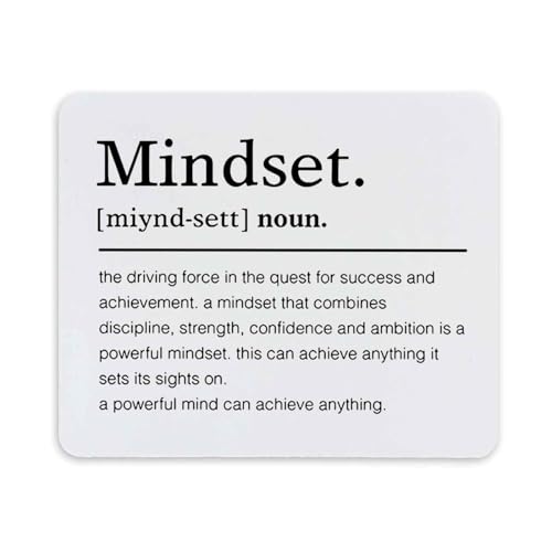 TNUW Mindset Quotes Mouse Pad Non-Slip Rubber Base
