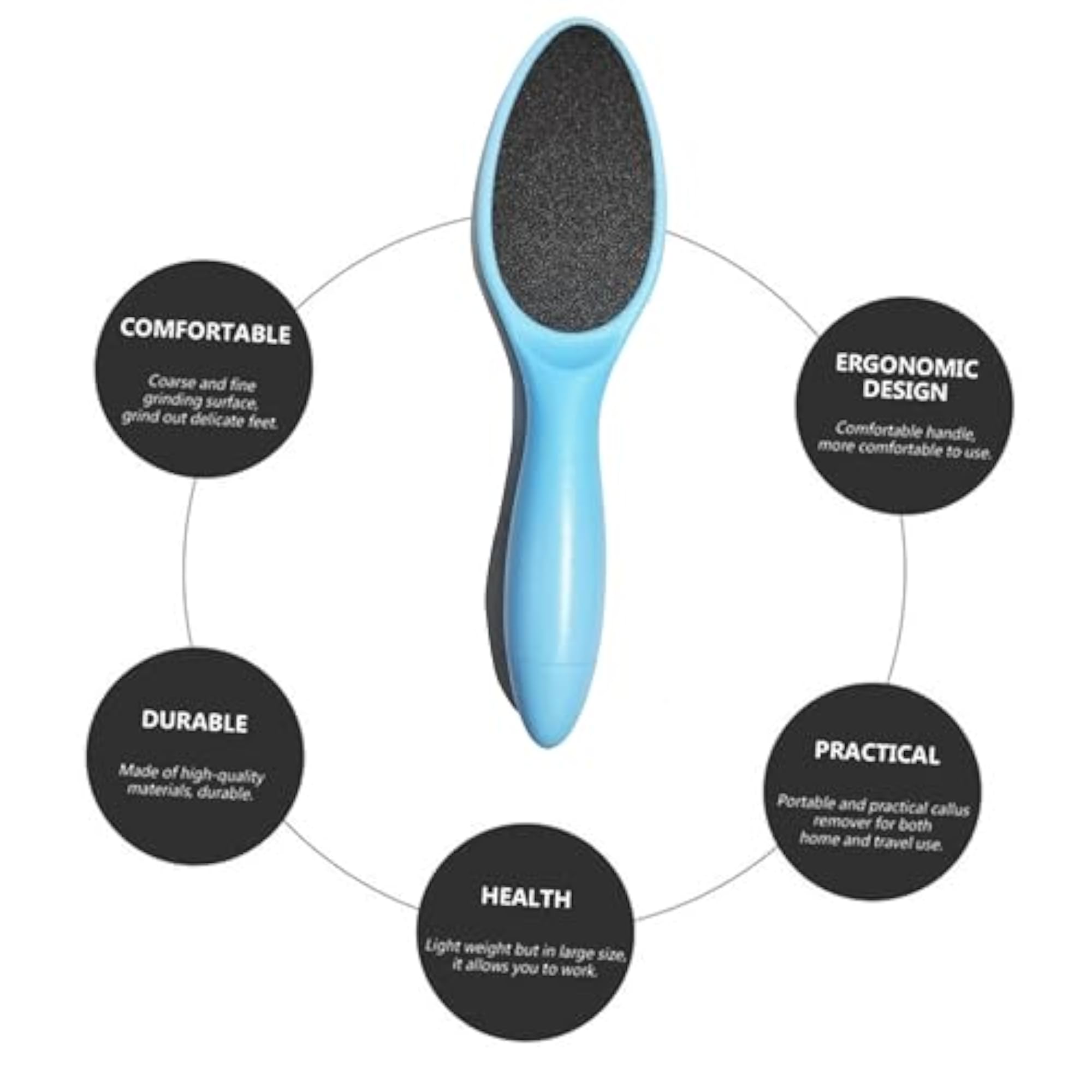 Plastic Foot Scrubber Foot File Callus Remover, Blue