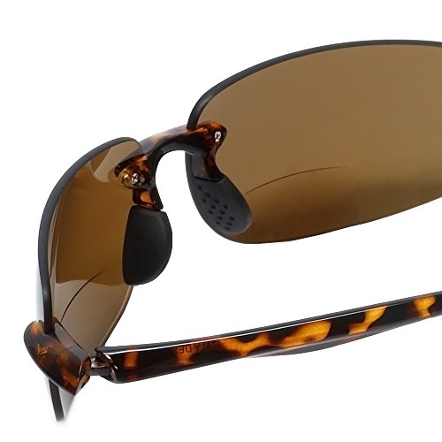 Grand Banks 470BF Polarized Bi-Focal Rimless Reading Sunglasses in Black or Tortoise4