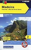  Madeira Outdoorkarte 1 : 40.000: Funchal-Porto Santo. Wanderwege, Radwanderwege, Nordic Walking: Funchal - Ilha do Porto Santo. Wanderkarte ... (Kümmerly+Frey Outdoorkarte Portugal)