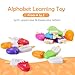 USATDD ABC Alphabet Learning Toys Alphabet Popsicles Animal Matching Toy Uppercase Lowercase Preschool Learning Activities Montessori Toys for Kids Ages 3+, 52 Pcs