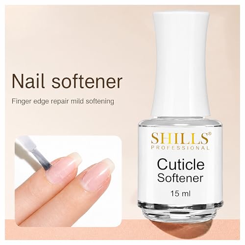 Image of SHILLS PROFESSIONAL Cuticle Softener 15ml | Professional Cuticle Remover for Manicure & Pedicure | Softens Dry, Rough Cuticles | Nail Care Solution for Natural, Gel & Acrylic Nails