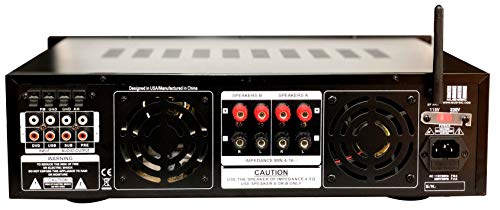 Professional 4000 Watts Hybrid Power Amplifier/Pre-Amplifier/Receiver Bluetooth AM/FM Tuner USB/SD Slot MP3 / iPod Input MU-H4000BT - Thumbnail 5