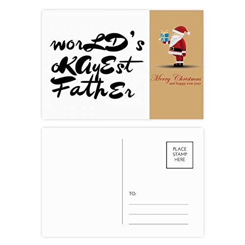 Cartes postales Fête des Pères et citation Père Noël, le lot de 20 idéal pour rire en famille